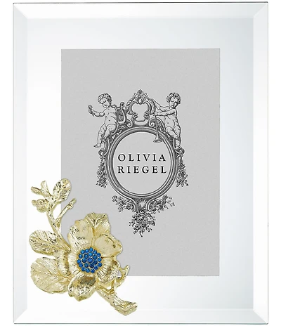 Olivia Riegel Gold Botanica 5#double; x 7#double; Frame with Capri Blue Stones