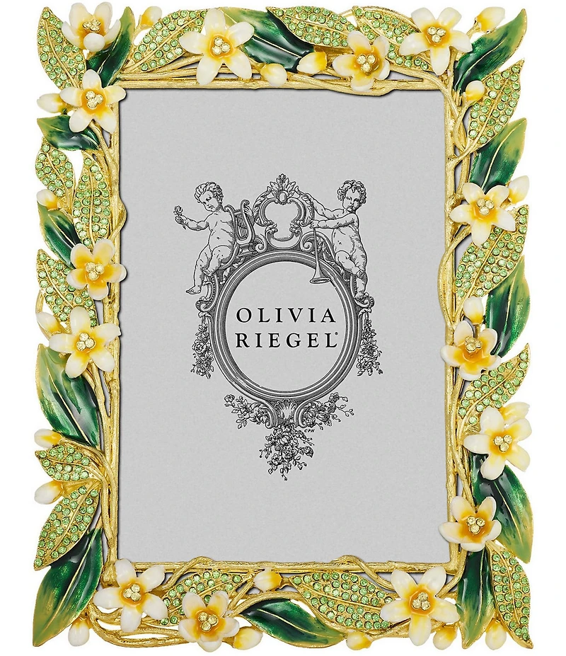 Olivia Riegel Hannah Crystal Floral Leaves Frame