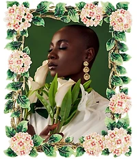 Olivia Riegel Pink Lantana Floral Pattern Frame