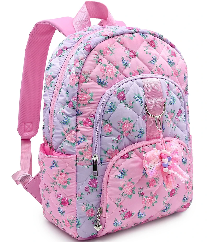 Omg! Accessories Floral Quilted Large Backpack