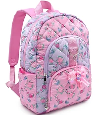 Omg! Accessories Floral Quilted Large Backpack