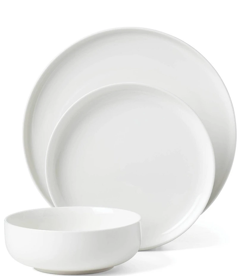 Oneida 24 Seven White 12-Piece Porcelain Dinnerware Set