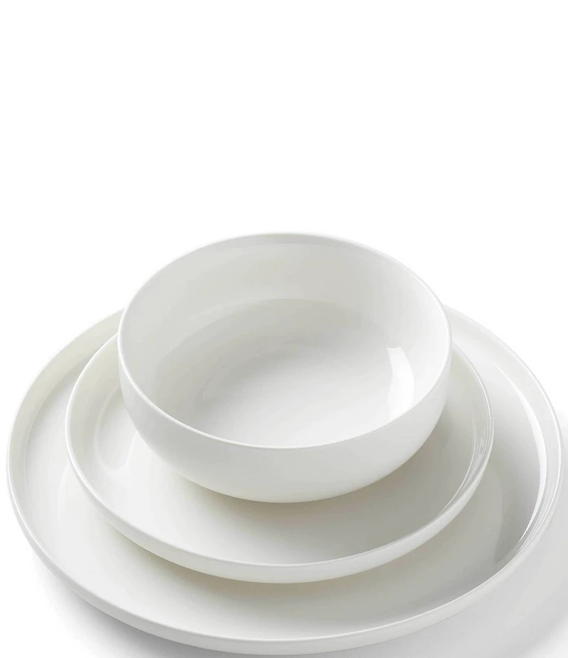 Oneida 24 Seven White 12-Piece Porcelain Dinnerware Set