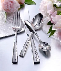 Oneida Cabria Hammered 45-Piece Stainless Steel Flatware Set
