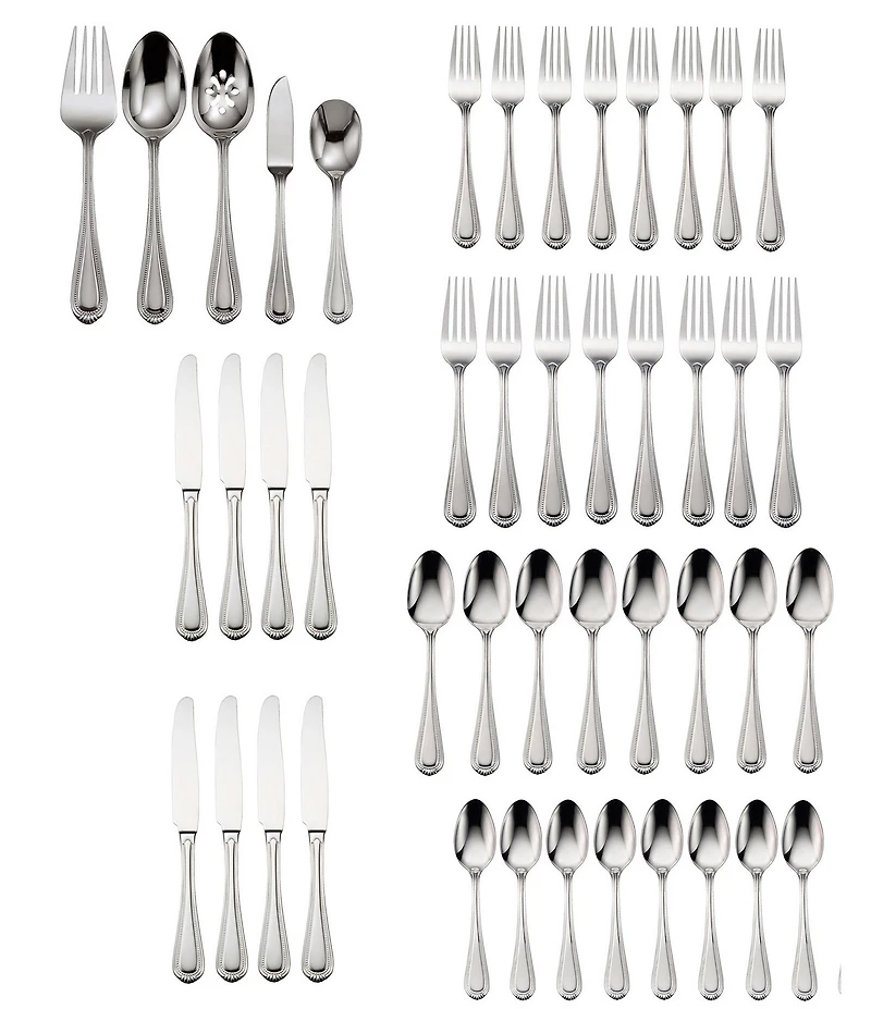 Oneida Countess Stainless Steel 45-Piece Casual Flatware Set