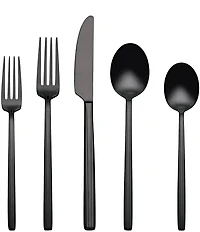 Oneida Dean Satin Black 20 Piece Flatware Set