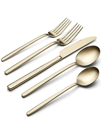 Oneida Dean Satin Champagne 20 Piece Flatware Set