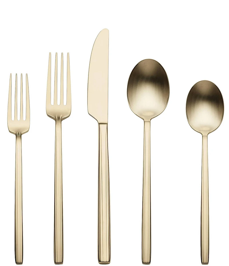 Oneida Dean Satin Champagne 20 Piece Flatware Set