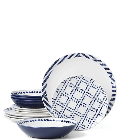 Oneida Harbour Porcelain 12-Piece Dinnerware Set