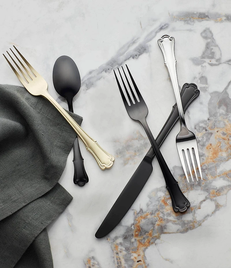 Oneida James Street Satin Black 20 Piece Flatware Set