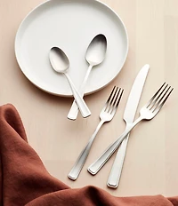 Oneida Reid Vintage Satin 20 Piece Flatware Set