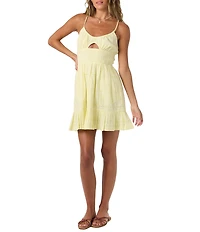 O'Neill Adelaide Schiffli Embroidered Sleeveless Mini Dress