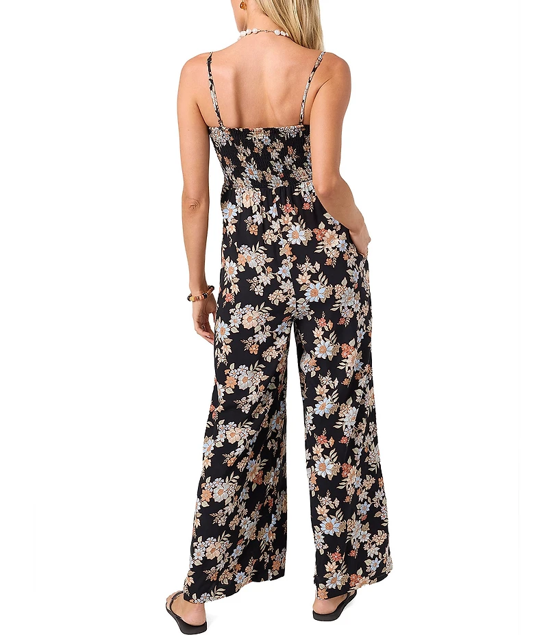 O'Neill Aiyana Sleeveless Floral Printed Woven Jumpsuit