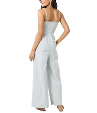 O'Neill Ayana Seersucker Sleeveless Jumpsuit
