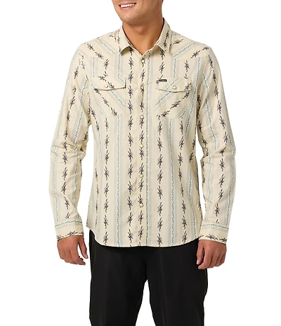 O'Neill Bar Dog Long Sleeve Printed Western Inspired Shirt