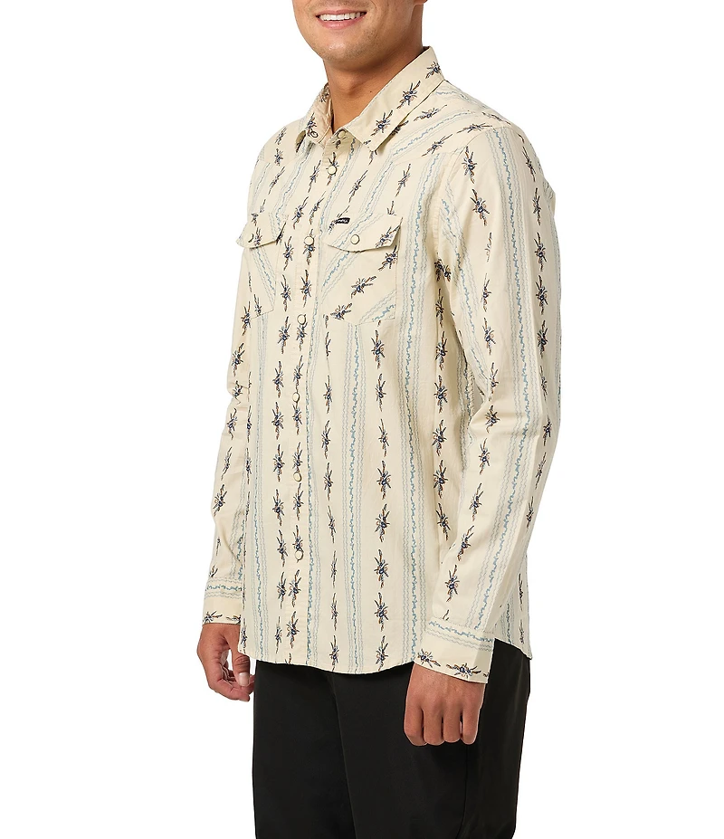 O'Neill Bar Dog Long Sleeve Printed Western Inspired Shirt