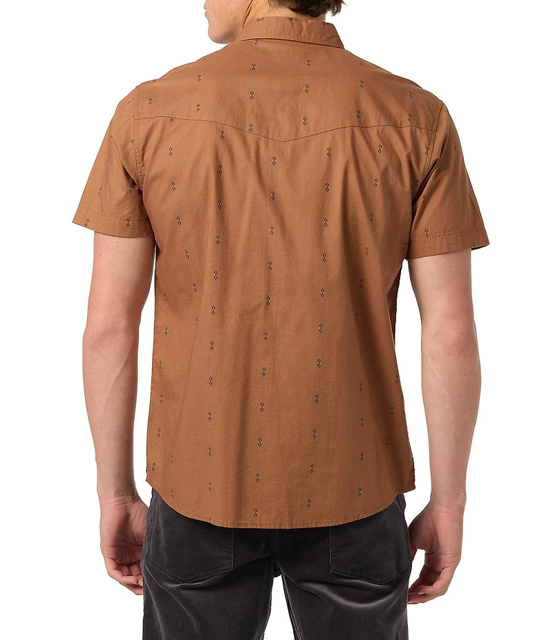 O'Neill Bar Dog Short Sleeve Snap Front Woven Shirt