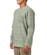 O'Neill Bavaro Long Sleeve Striped French Terry Sweatshirt