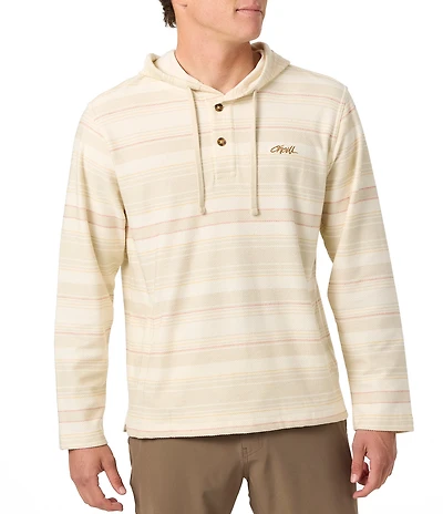 O'Neill Bavaro Striped Long Sleeve French Terry Hooded Pullover
