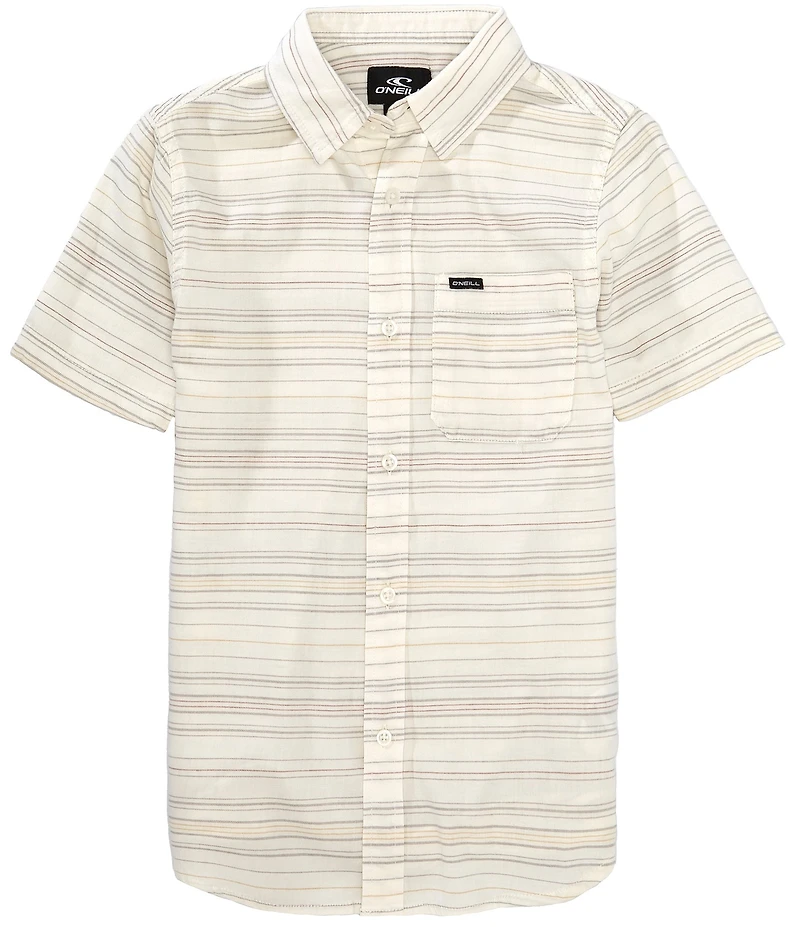O'Neill Big Boys Short Sleeve Seafaring Stripe Woven Shirt