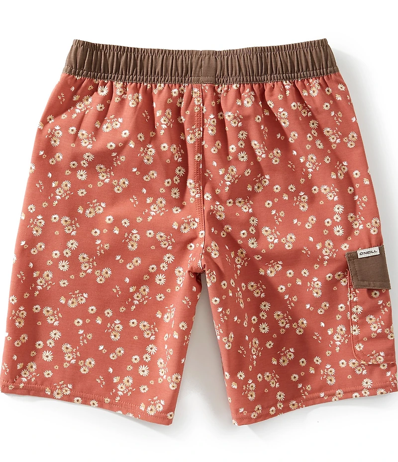 O'Neill Big Boys Hermosa Retro Floral 16#double; Swim Trunks