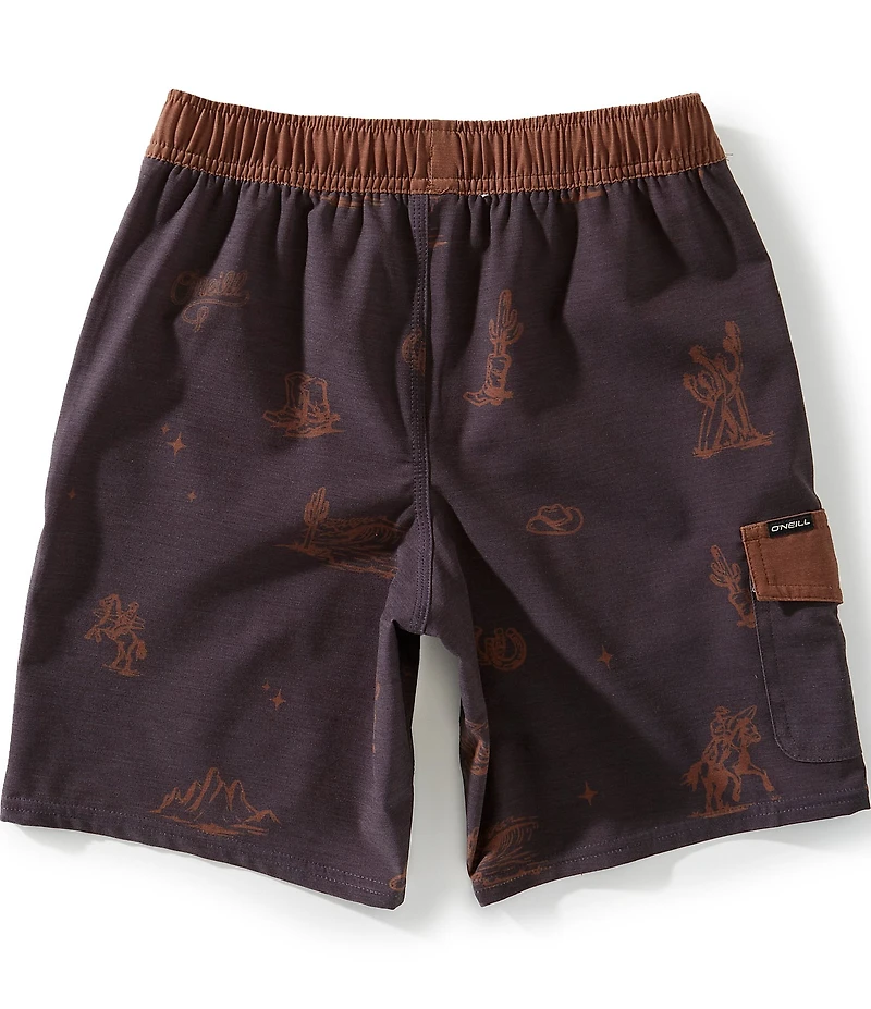 O'Neill Big Boys Hermosa Retro Western 16#double; Swim Trunks