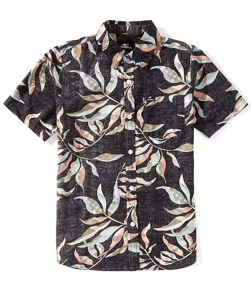 O'Neill Big Boys Short-Sleeve Terrace Reverse Printed Woven Shirt