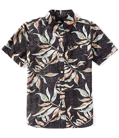 O'Neill Big Boys Short-Sleeve Terrace Reverse Printed Woven Shirt