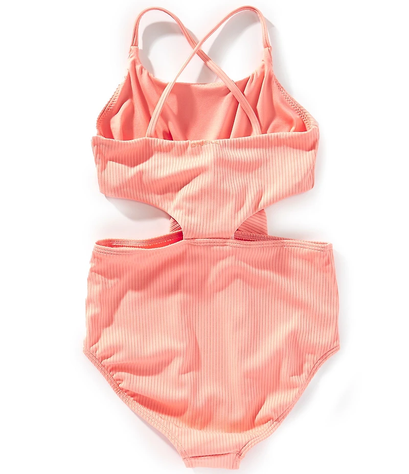 O'Neill Big Girls Criss Cross Back Strap Tank One-Piece Swimsuit