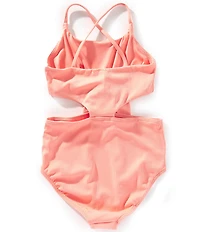 O'Neill Big Girls Criss Cross Back Strap Tank One-Piece Swimsuit