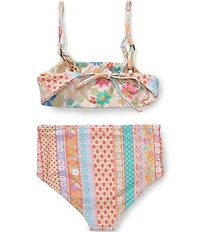 O'Neill Big Girls Bali Floral Revo Tie Back Bralette Swimsuit Set