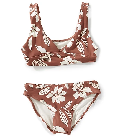 O'Neill Big Girls Nomad Floral Fixed Bralette 2-Piece Swimsuit Set