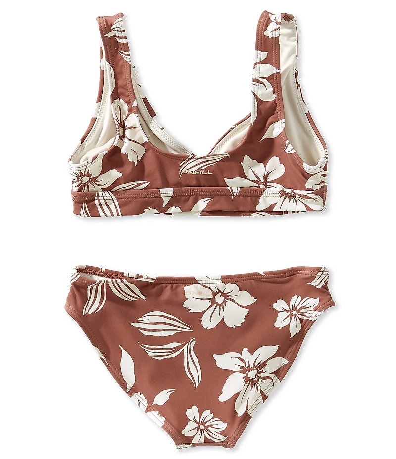 O'Neill Big Girls Nomad Floral Fixed Bralette 2-Piece Swimsuit Set