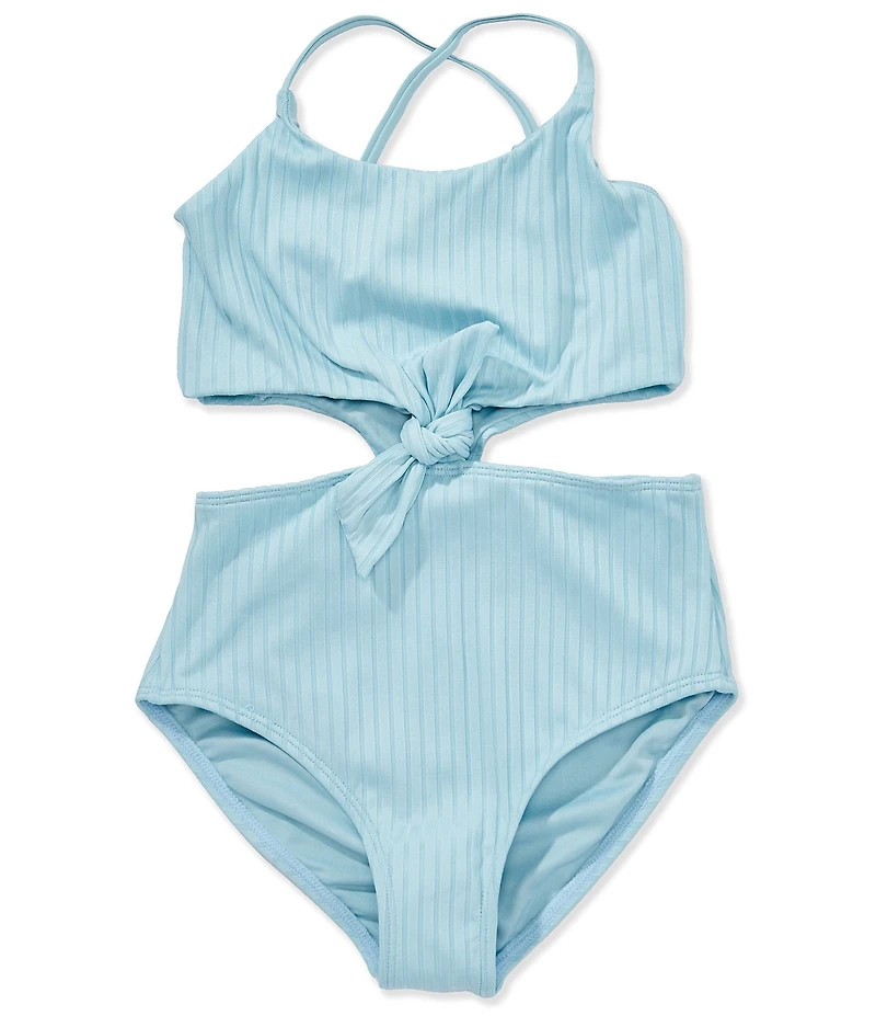 O'Neill Big Girls Shorebreak Rib Knot One-Piece Swimsuit