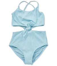 O'Neill Big Girls Shorebreak Rib Knot One-Piece Swimsuit