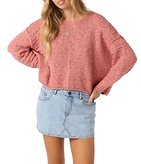 O'Neill Brayton Long Sleeve Knit Striped Slub Sweater