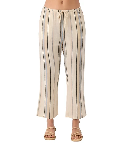 O'Neill Brenda Mid Rise Striped Double-Gauze Pants