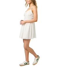 O'Neill Camden Schiffli Embroidered Sleeveless Mini Dress