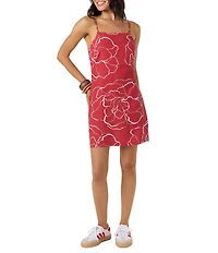 O'Neill Cecilia Floral Printed Sleeveless Linen Blend Dress