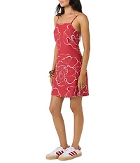 O'Neill Cecilia Floral Printed Sleeveless Linen Blend Dress