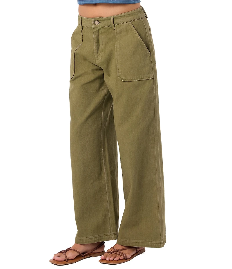O'Neill Chandler Wide Leg Woven Twill Pants