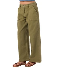 O'Neill Chandler Wide Leg Woven Twill Pants