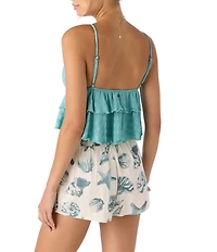 O'Neill Chloey V-Neck Tiered Knit Tank Top