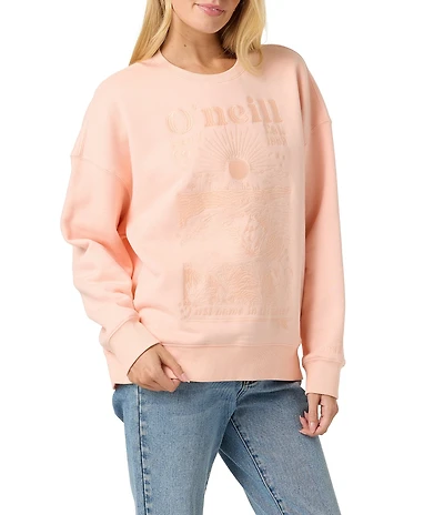 O'Neill Chore Break Long Sleeve Oversized Fleece Sweatshirt