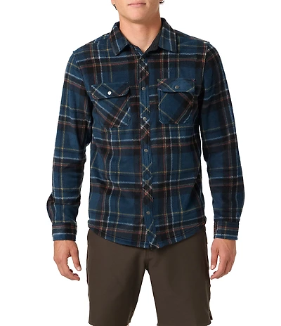 O'Neill Glacier Long Sleeve Plaid Fleece Shirt