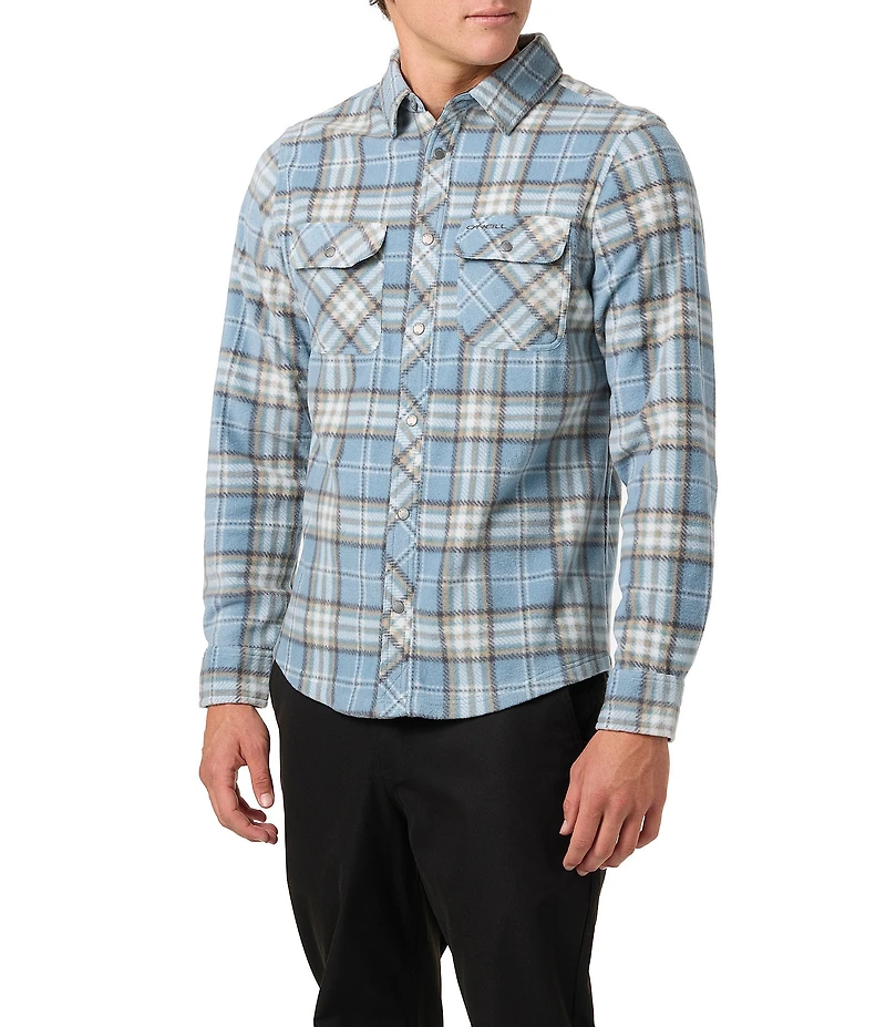 O'Neill Glacier Long Sleeve Plaid Fleece Shirt
