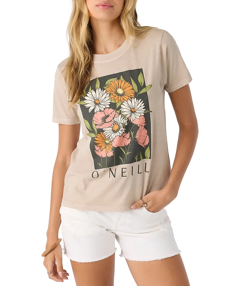 O'Neill Heritage Daisy Short Sleeve Jersey T-Shirt