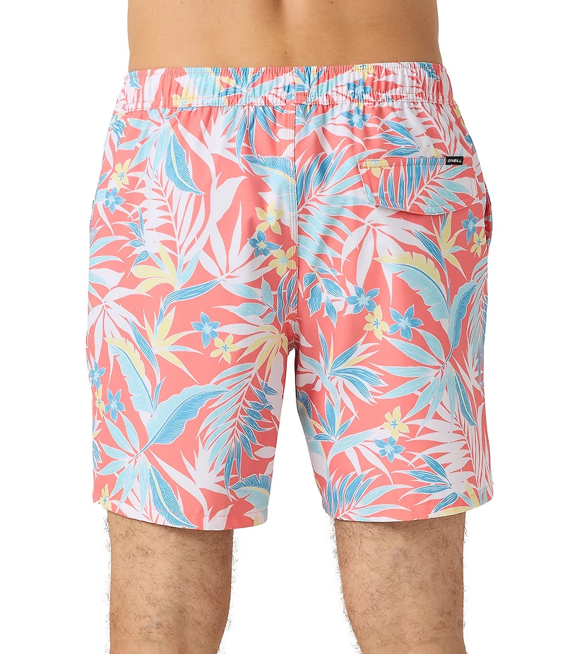 O'Neill Hermosa E-Waist Printed 17#double; Outseam Swim Trunks