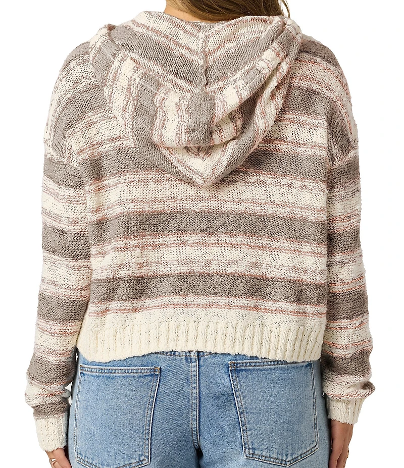 O'Neill Jayne Yarn-Dyed-Stripe Long Sleeve Hooded Sweater
