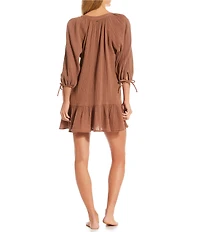 O'Neill Lou Solid Gauze Mini Dress Swim Cover-Up